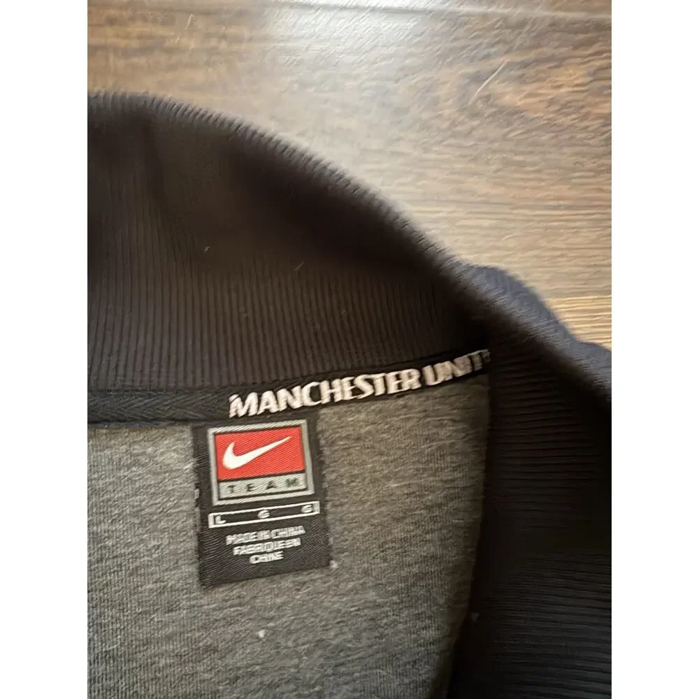 VTG Nike Manchester United Concilio Et Labore Crest Track Jacket S Soccer Sz L